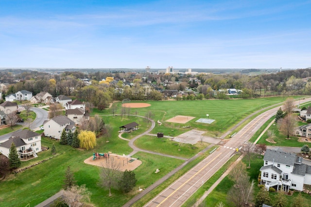 drone / aerial view featuring a residential view