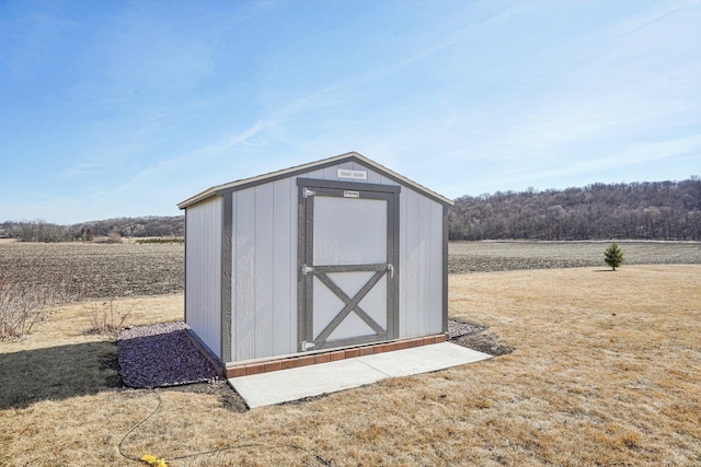 view of shed