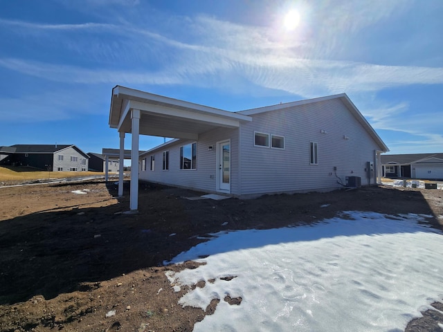 view of property exterior featuring cooling unit