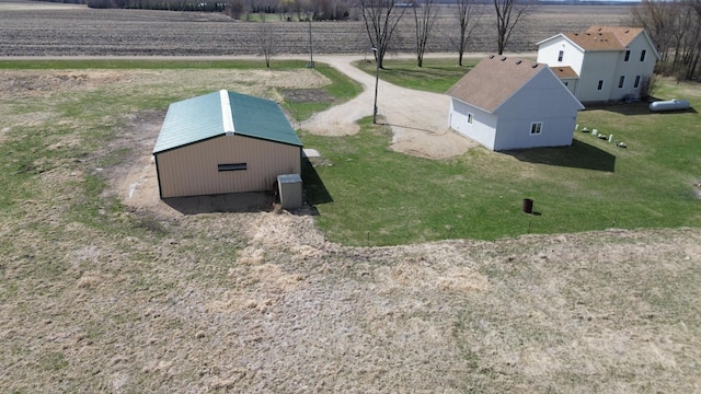 drone / aerial view featuring a rural view