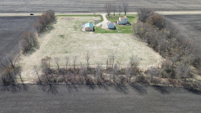 aerial view with a rural view