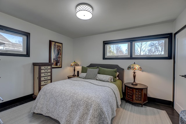 1109 Saint Croix Hts, Hudson, WI 54016 - bedroom featuring multiple windows, baseboards, and wood finished floors
