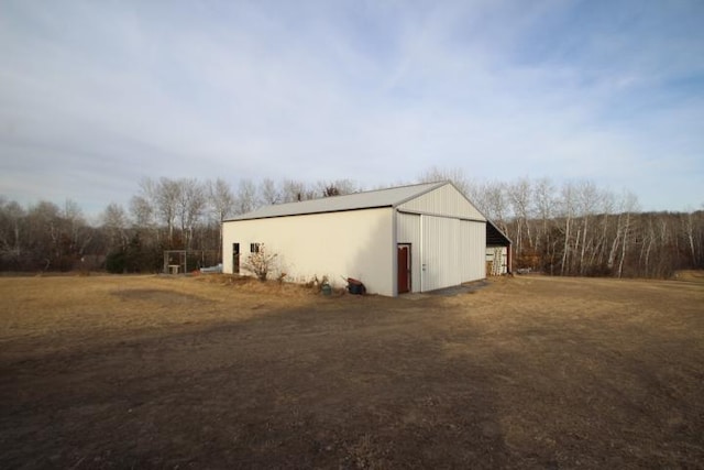 view of pole building