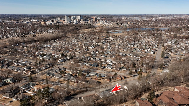 aerial view featuring a residential view