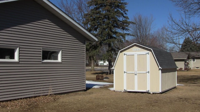 view of shed