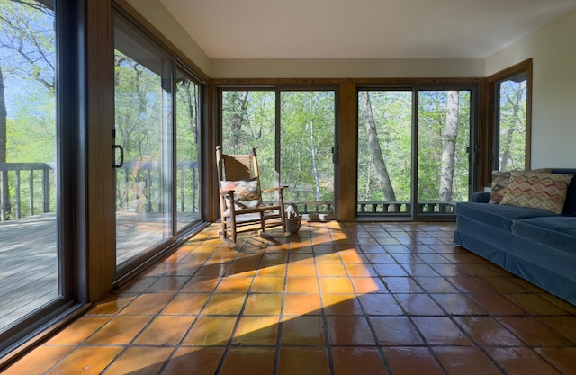 6 Crocus Ln, North Oaks, MN 55127 - sunroom with plenty of natural light, tile patterned flooring, and french doors