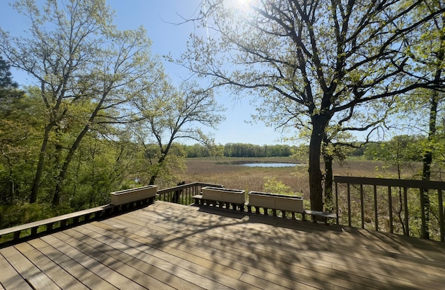 6 Crocus Ln, North Oaks, MN 55127 - deck featuring a water view