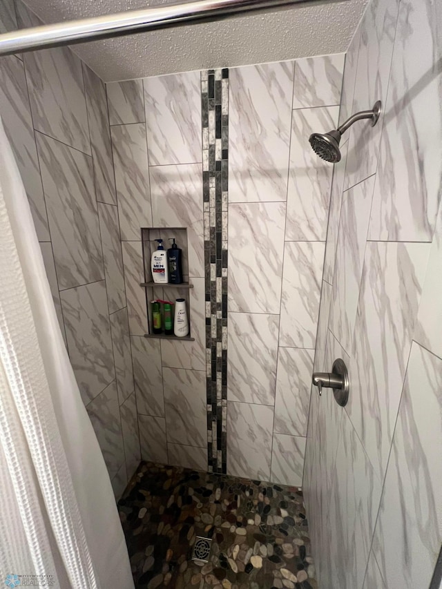 bathroom featuring a shower stall