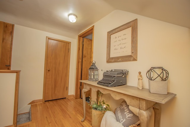 interior space with light wood-style flooring