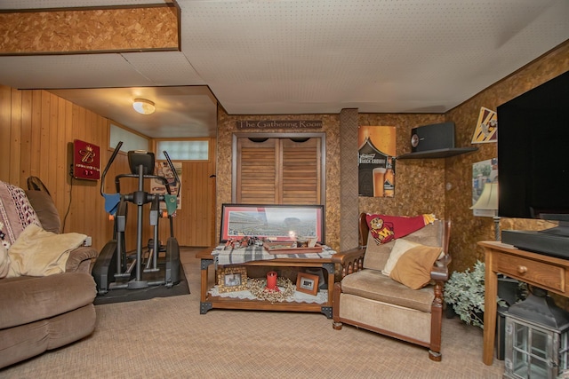 view of carpeted living room