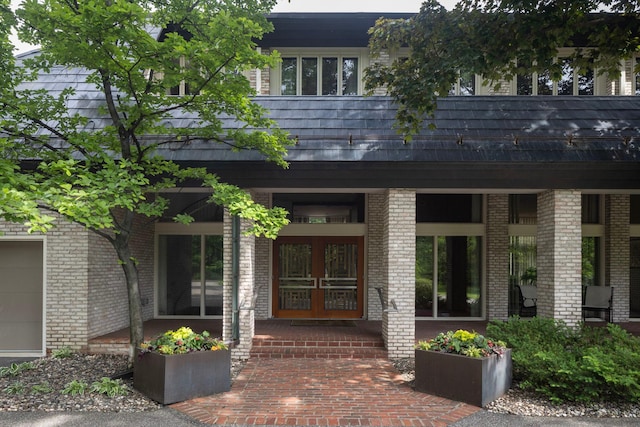 5123 Lake Ridge Rd, Edina, MN 55436 - doorway to property featuring french doors and brick siding