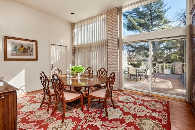 5123 Lake Ridge Rd, Edina, MN 55436 - dining area featuring a high ceiling
