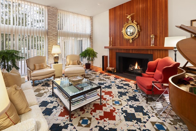 5123 Lake Ridge Rd, Edina, MN 55436 - living area featuring a fireplace