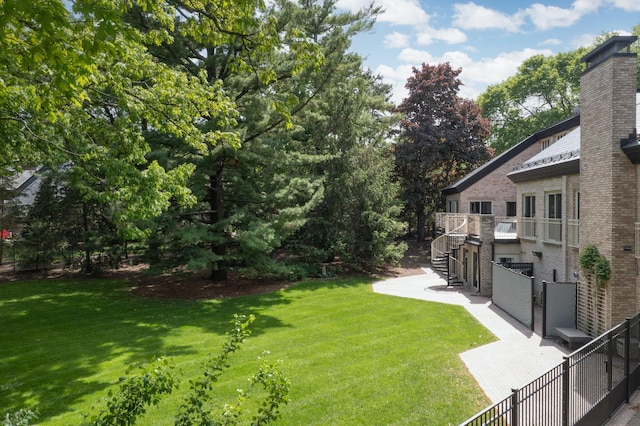 5123 Lake Ridge Rd, Edina, MN 55436 - view of grassy yard featuring stairway