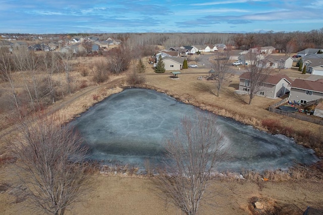 bird's eye view with a residential view