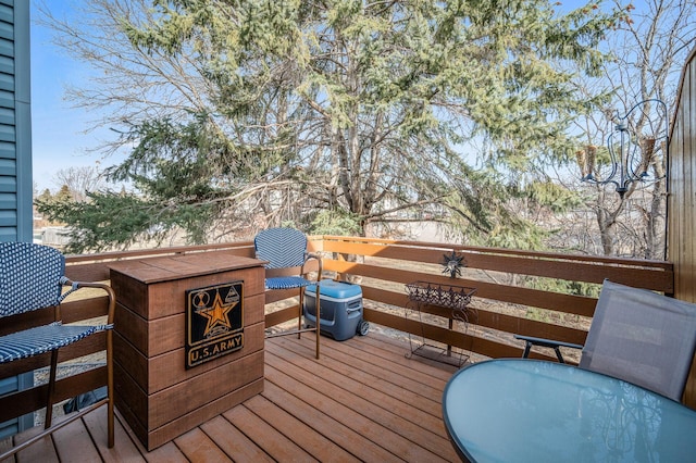 view of wooden terrace