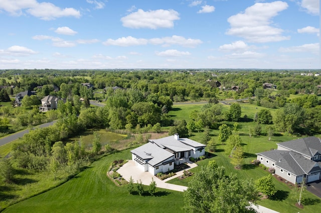 bird's eye view with a forest view