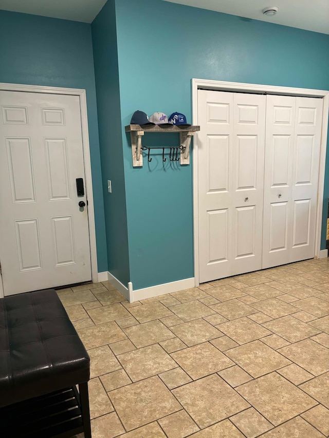 entryway with baseboards