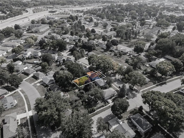 aerial view featuring a residential view