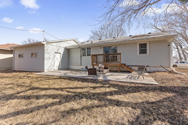 rear view of house with a patio