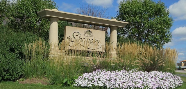 view of community sign