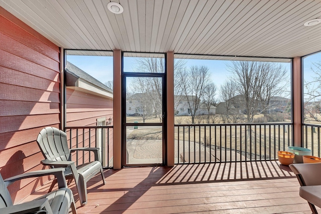 sunroom / solarium featuring a wealth of natural light