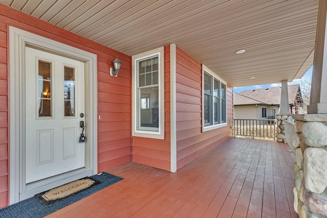 exterior space with covered porch