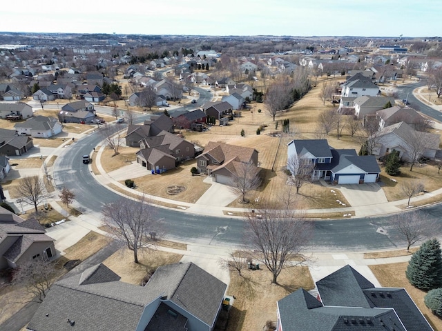 bird's eye view with a residential view