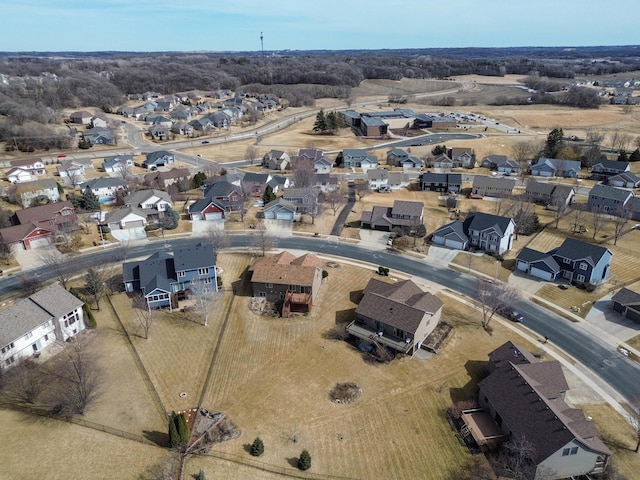 bird's eye view with a residential view