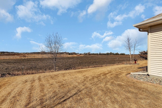 view of yard featuring a rural view