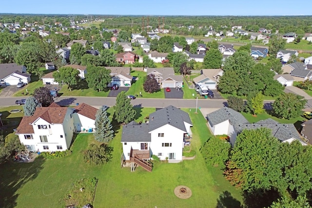 bird's eye view with a residential view