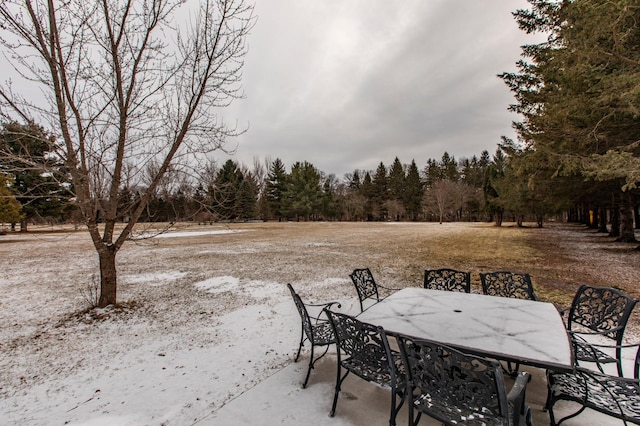 view of patio featuring outdoor dining space