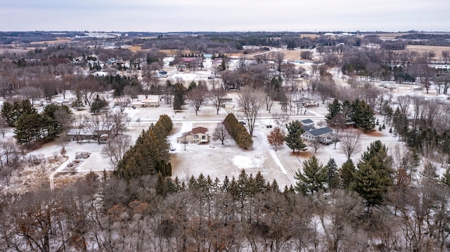 view of snowy aerial view