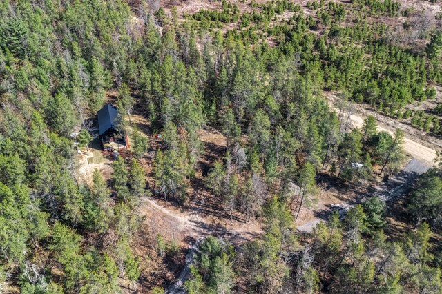 bird's eye view with a view of trees