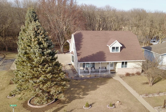 exterior space with a porch