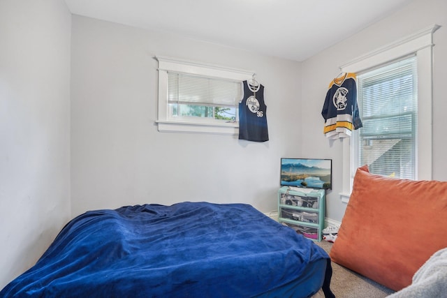 view of carpeted bedroom