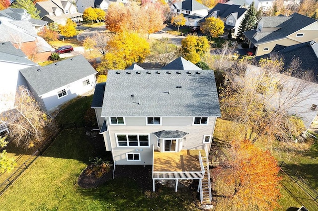 bird's eye view featuring a residential view