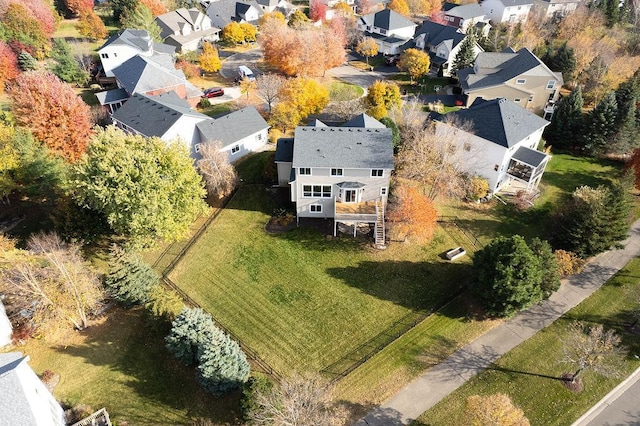 aerial view featuring a residential view