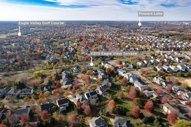 drone / aerial view featuring a residential view