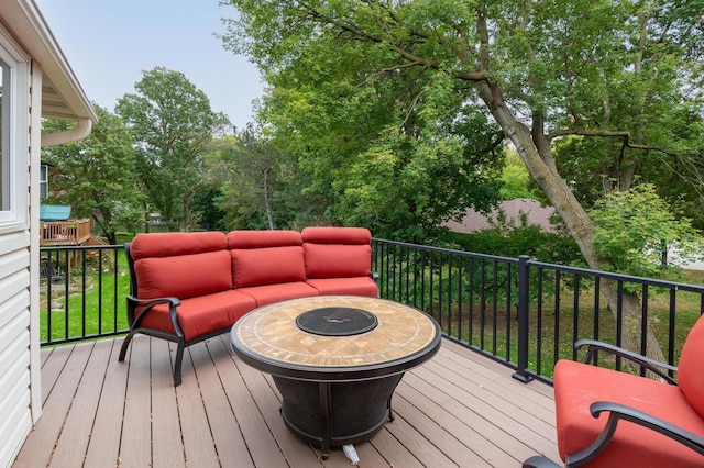 view of wooden deck