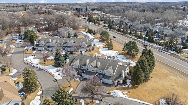 aerial view with a residential view