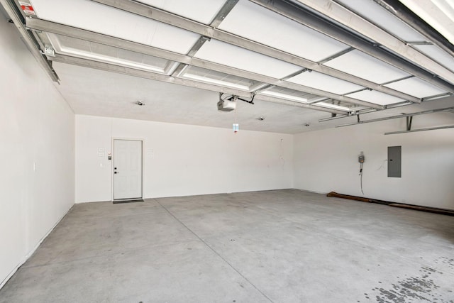 garage featuring electric panel
