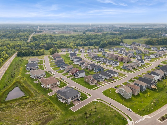 aerial view featuring a residential view