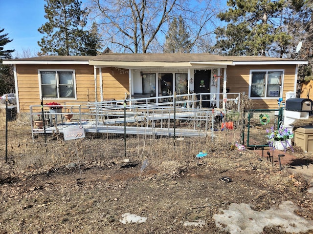 view of front of home with a porch