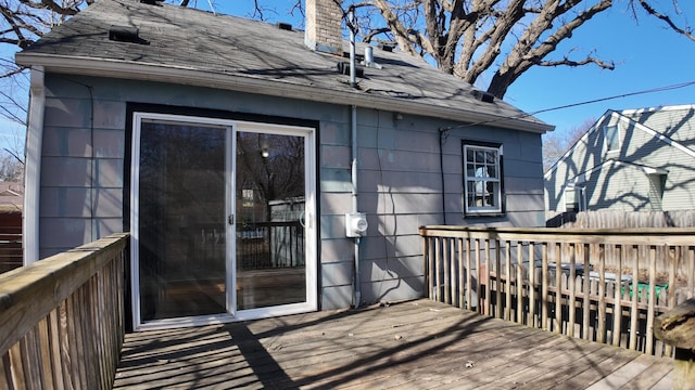 deck featuring fence