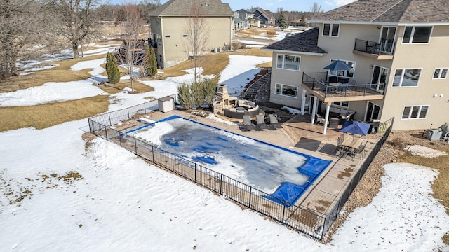 view of snowy aerial view