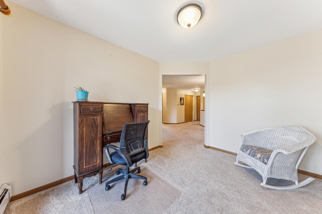 8031 Xerxes Ave S Unit 225, Bloomington, MN 55431 - office space with baseboards, a baseboard heating unit, and light carpet