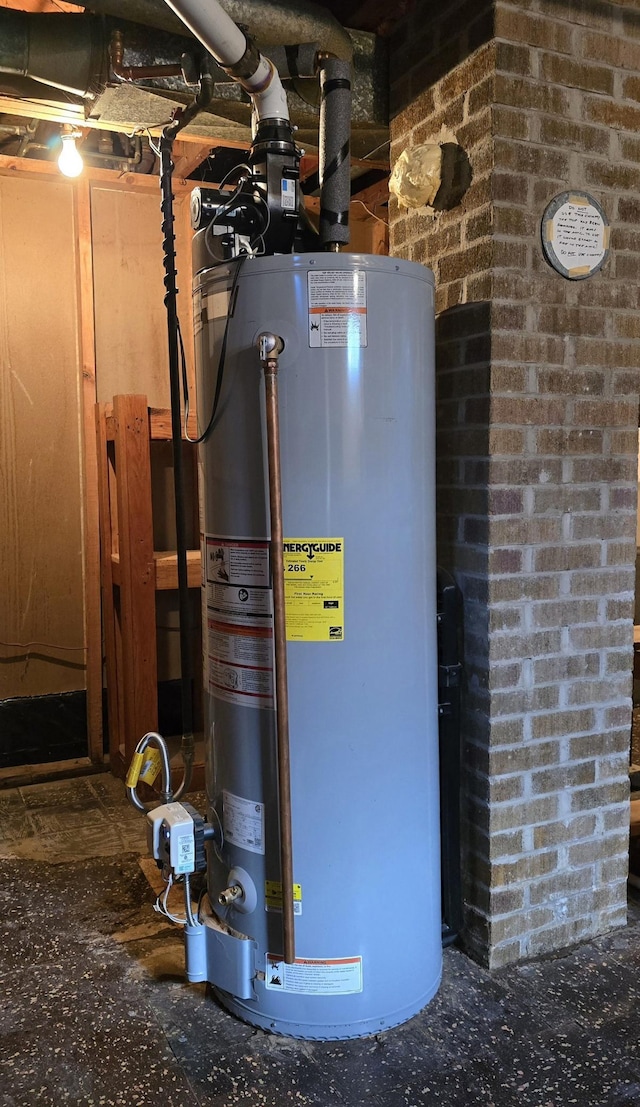 utilities featuring gas water heater