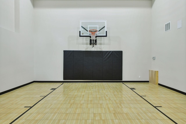 view of basketball court featuring basketball court