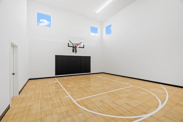 view of sport court featuring basketball court
